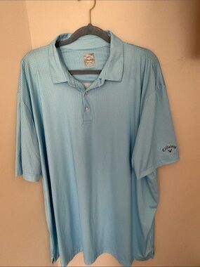 Callaway Light Blue Textured Men’s Golf Polo